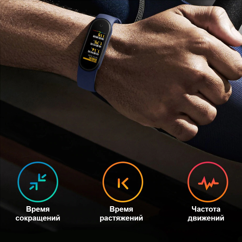 Фитнес-браслет с пульсометром Xiaomi Mi Smart Band 5