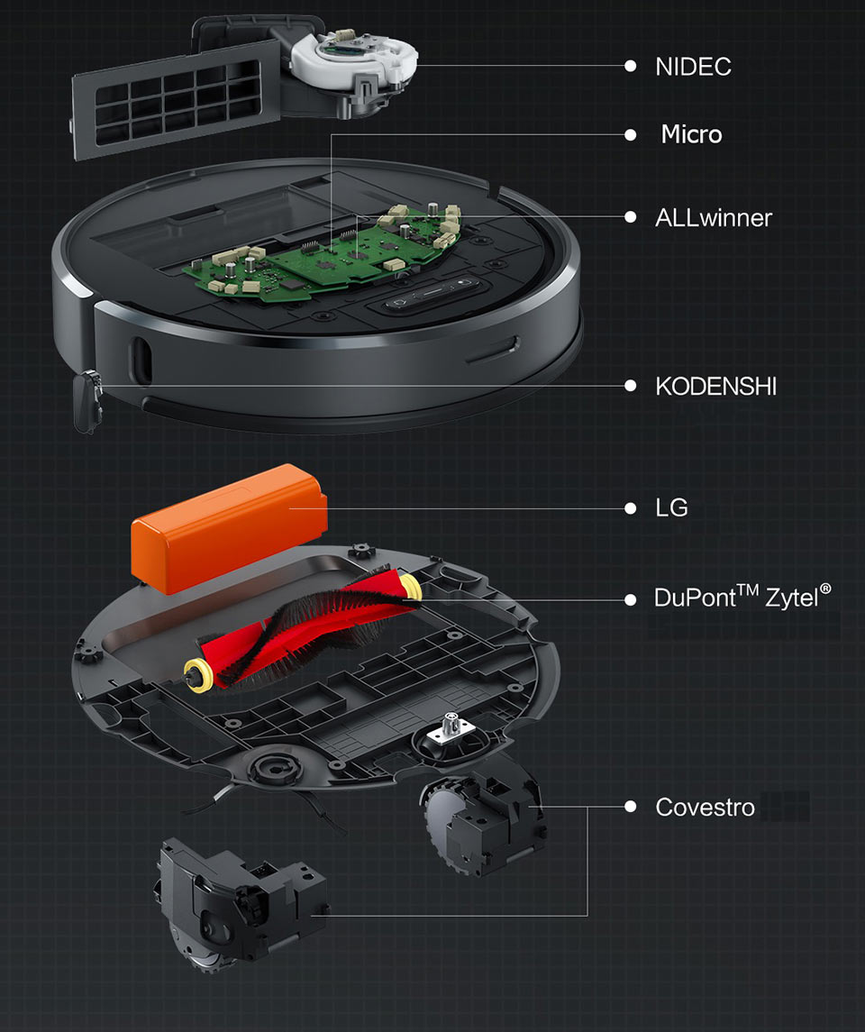Моющий умный робот-пылесос Xiaomi Roborock Smart Sweeping Vacuum Cleaner S6 (T65)