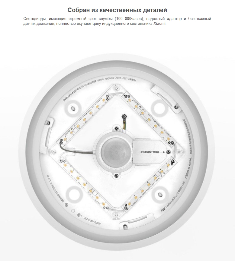 Потолочный светильник Xiaomi Yeelight Meteorite Induction LED Ceiling Light Mini