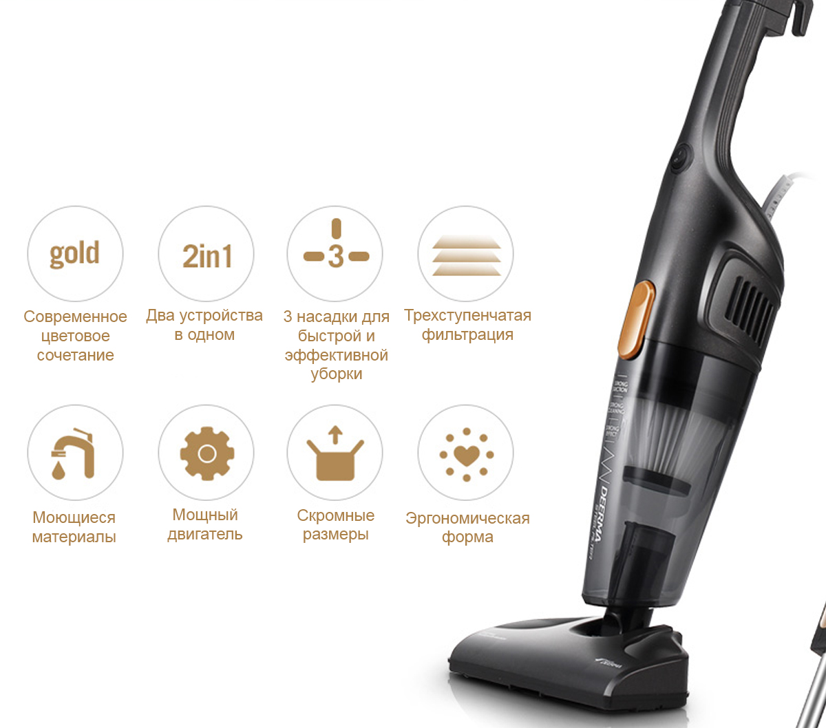 Ручной пылесос Deerma Handheld Vacuum Cleaner DX115C