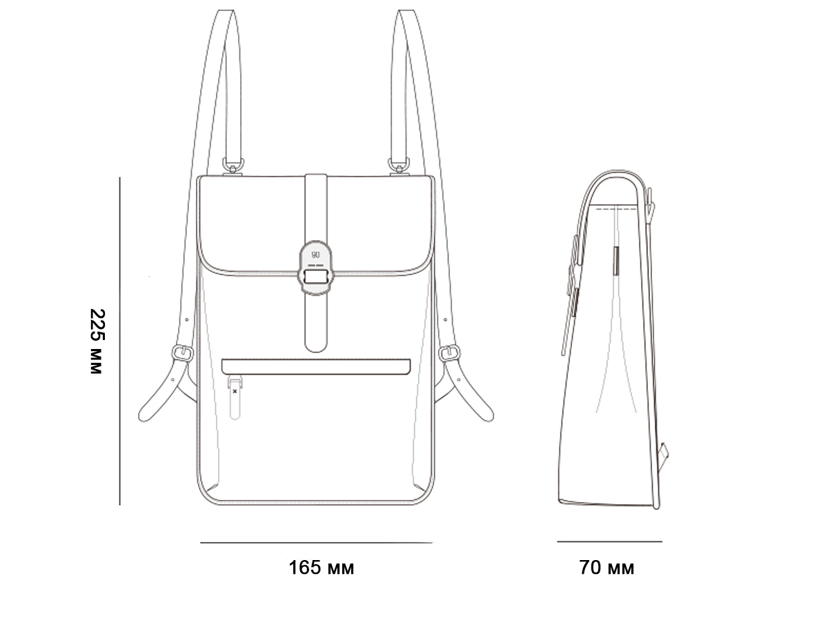 Рюкзак Ninetygo x Nabi Lightweight Urban MILAN Series Multipurpose Bag